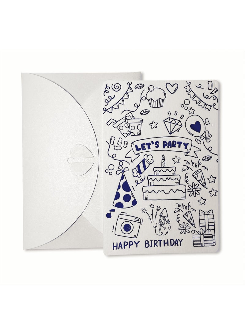 BenQuand Premium Embossed Birthday Card, 4'' x 6'', 450gsm Cotton Paper Unique Designs Happy Birthday Card With Envelope and Seal, Anniversary Card Gift for Boyfriend,Mum,Daddy - Image 5