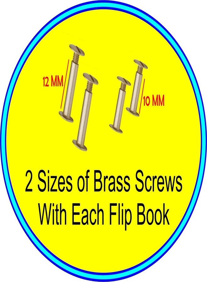 IMPRINT Flip Book Set of 2 Sizes of 2 Flip Book each ie. 2.5 x 4.5 Inch & 3 x 5 Inch With 2 Sizes of Binding Screws with Each Book - Image 5