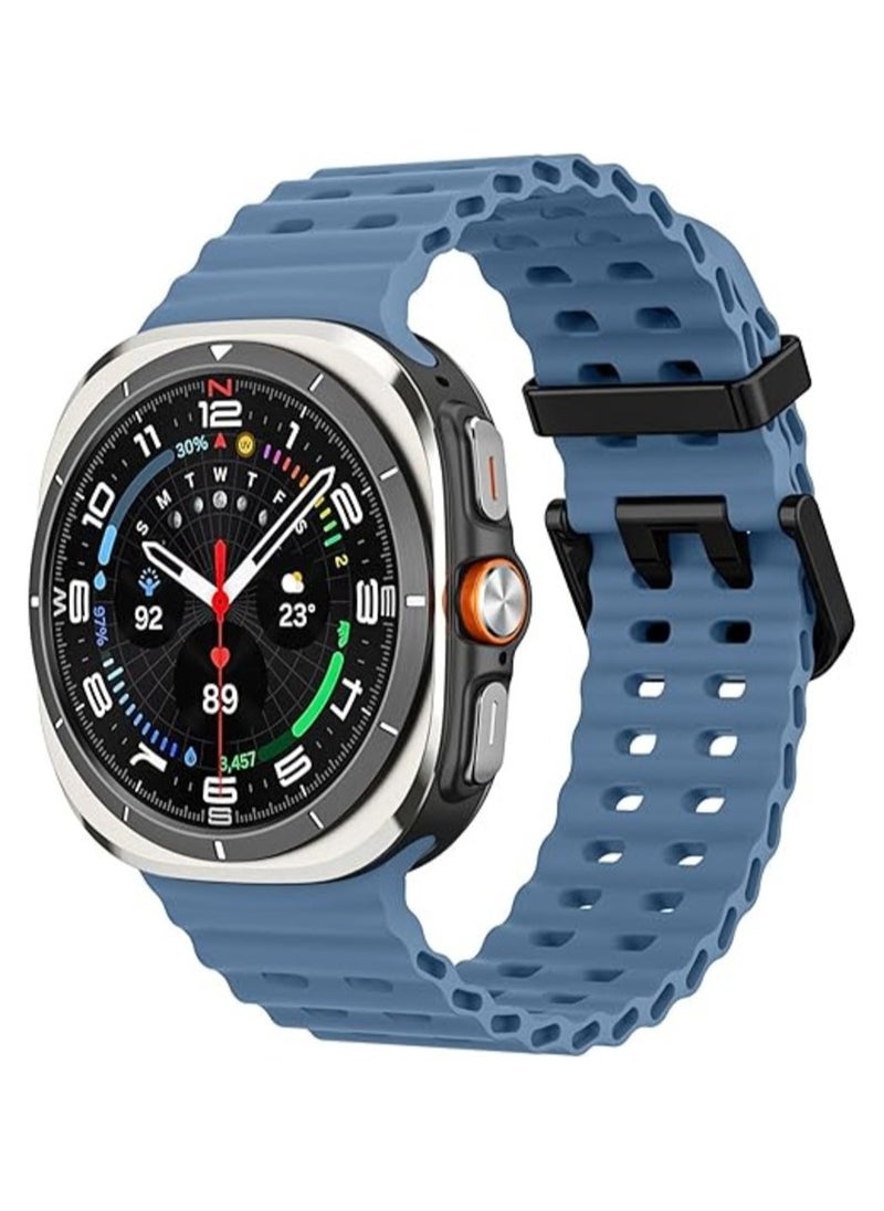 Generic - Rugged Band Compatible with Samsung Galaxy Watch 7 Ultra Band 47mm, Soft Silicone Sport Waterproof Strap Marine Bands for Galaxy Watch Ultra 2024 for Men & Women - Image 1