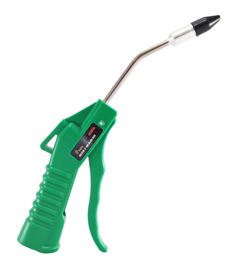 Astro Pneumatic Tool 1717A Deluxe 4 Air Blow Gun with 12 Removable Tip Green