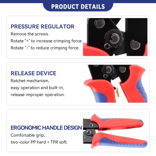 HKS Micro Connector Crimping Tool for Open Barrel Pins 32-22AWG, Ratcheting Crimper for JST-XH2.54/PH2.0/SM2.54/ ZH1.5, Molex KK/PicoBlade, Dupont SN-04BM - Image 4