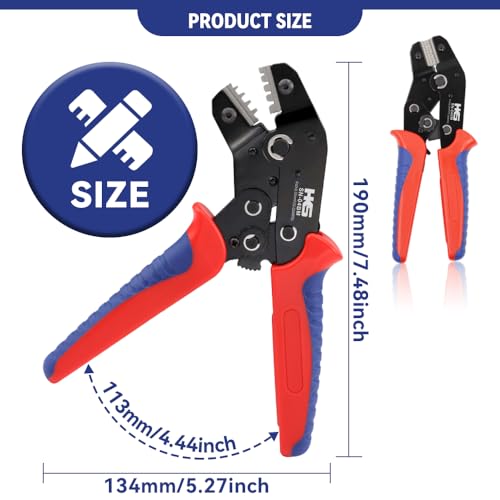 HKS Micro Connector Crimping Tool for Open Barrel Pins 32-22AWG, Ratcheting Crimper for JST-XH2.54/PH2.0/SM2.54/ ZH1.5, Molex KK/PicoBlade, Dupont SN-04BM - Image 5
