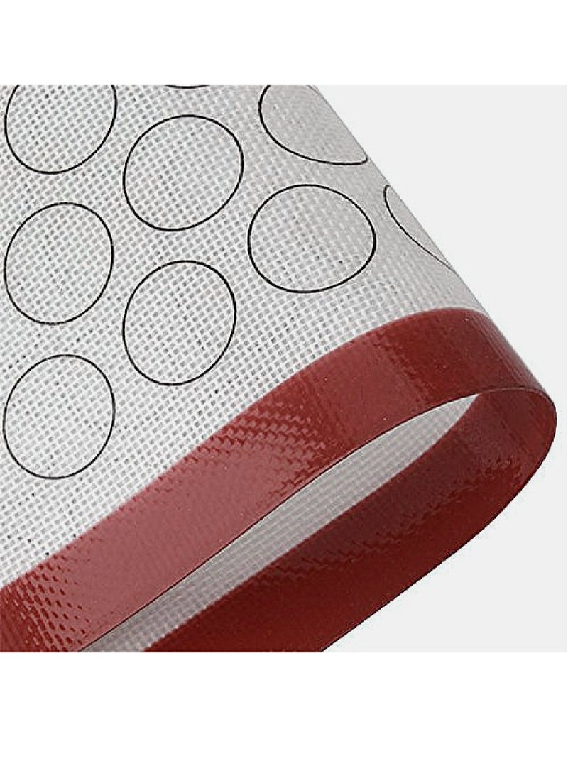 Heat-Resistant Silicone Baking Mat – Non-Stick Pastry Sheet with Measurement Circles for Oven Use – 30×40 cm