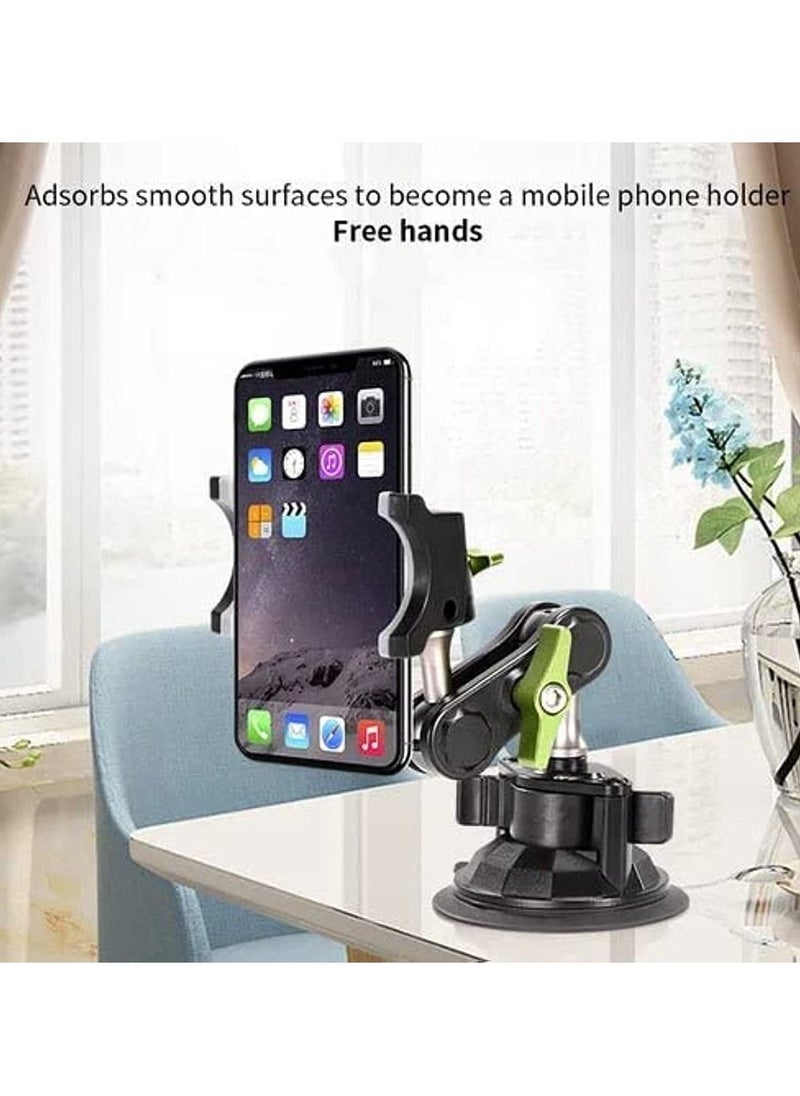 OIMG Universal Ball Head Arm For Phone 2023 New 360° Rotating Car Phone Holder Mount Ballhead Magic Arm Suction Cup Phone Holder For Car Dashboard Windshield (With Remote Control)  - Image 5