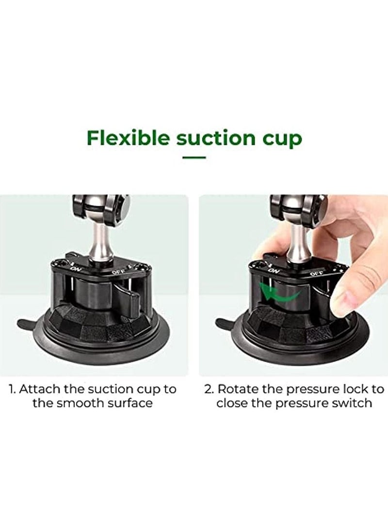 OIMG Universal Ball Head Arm For Phone 2023 New 360° Rotating Car Phone Holder Mount Ballhead Magic Arm Suction Cup Phone Holder For Car Dashboard Windshield (With Remote Control)  - Image 4
