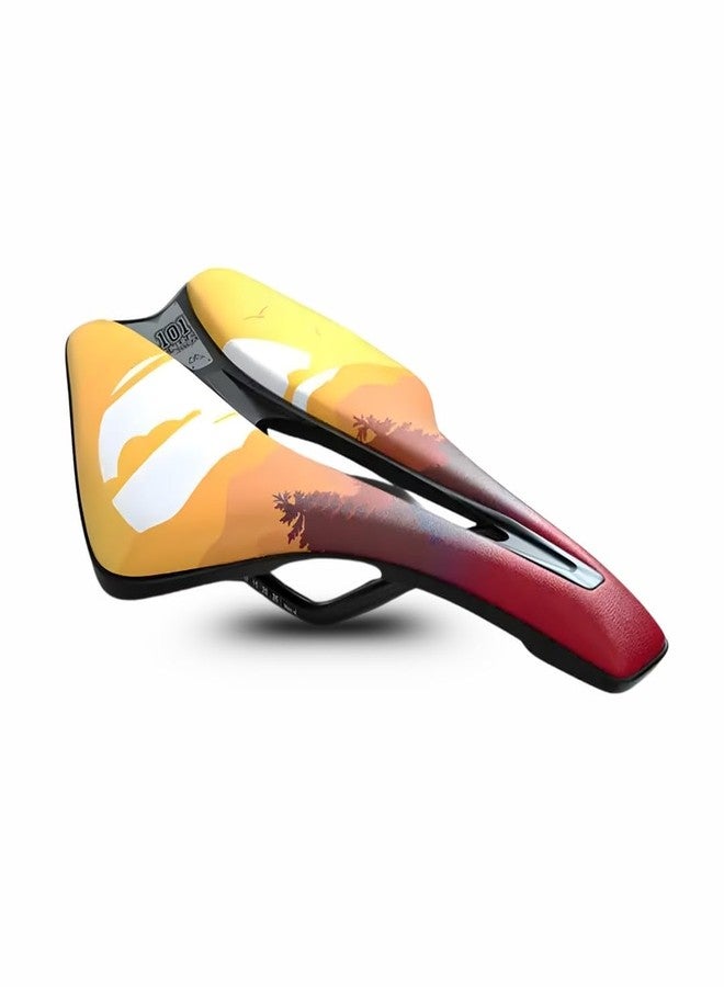 FCCRACING Comfort Plus Bicycle Saddle for MTB & Road Bike | PU Leather Soft Cushion Seat | Shock-Absorbing Universal Bike Saddle - Style-7 - Image 1