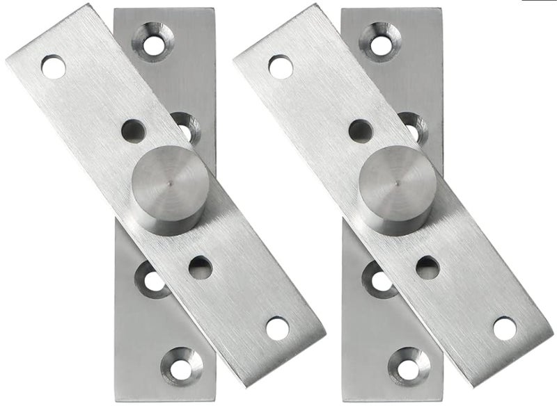 Alise 4'' Pivot Hinge Rotating Door Hinge 360 Degree Rotation Hidden Door Hinge Middle Core Concealing Hinges Up Down Shaft Hinges,Heavy Duty Stainless Steel Hinge for Doors,Brushed Finish,2 Pack - Image 1