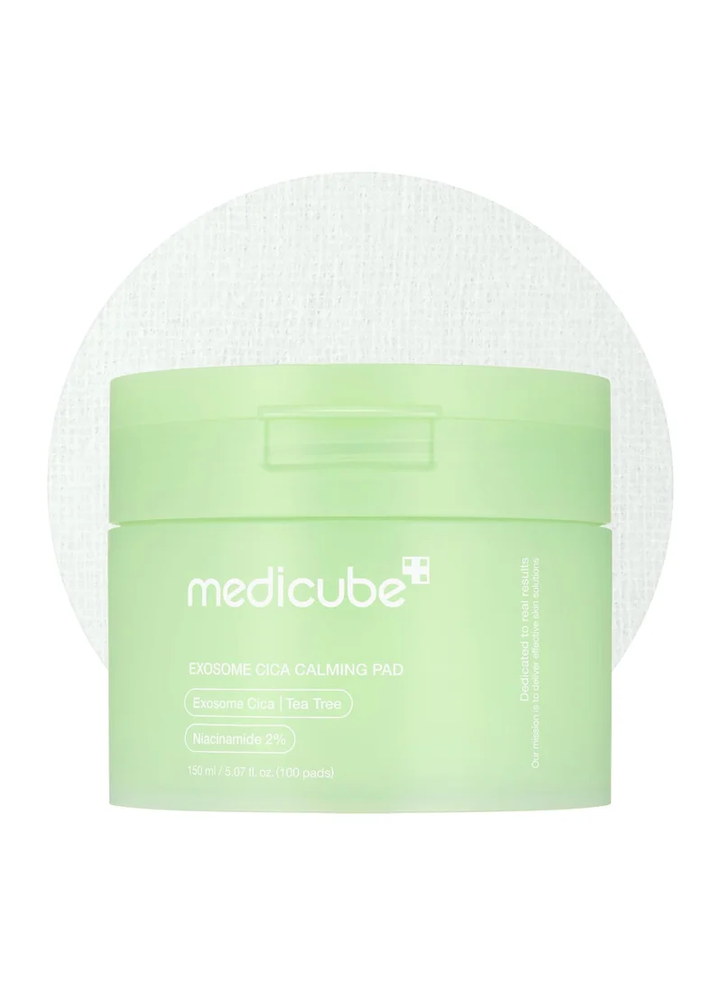 Medicube Medicube Exosome CICA Tea Tree Calming Toner Pads for Sensitive Skin with Centella Asiatica Help Reduce Redness & breakouts. Low-irritating & Hydrating Daily Care, Korean Skincare, Vegan (100 Pads)