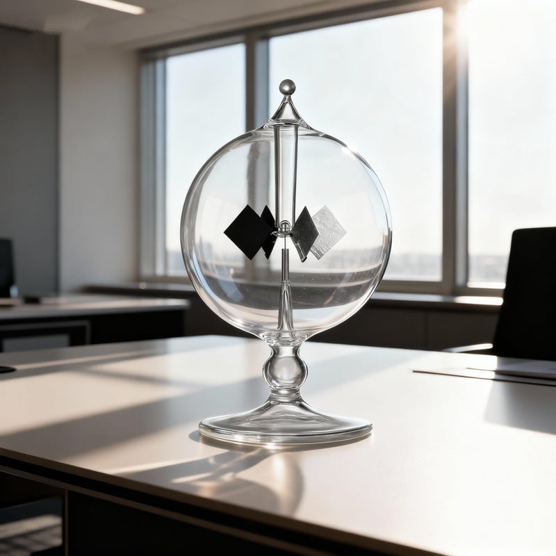 DORAMI Clear Solar Power Crookes Radiometer Sun Light Energy Glass Windmill Spinning Vanes - Image 3