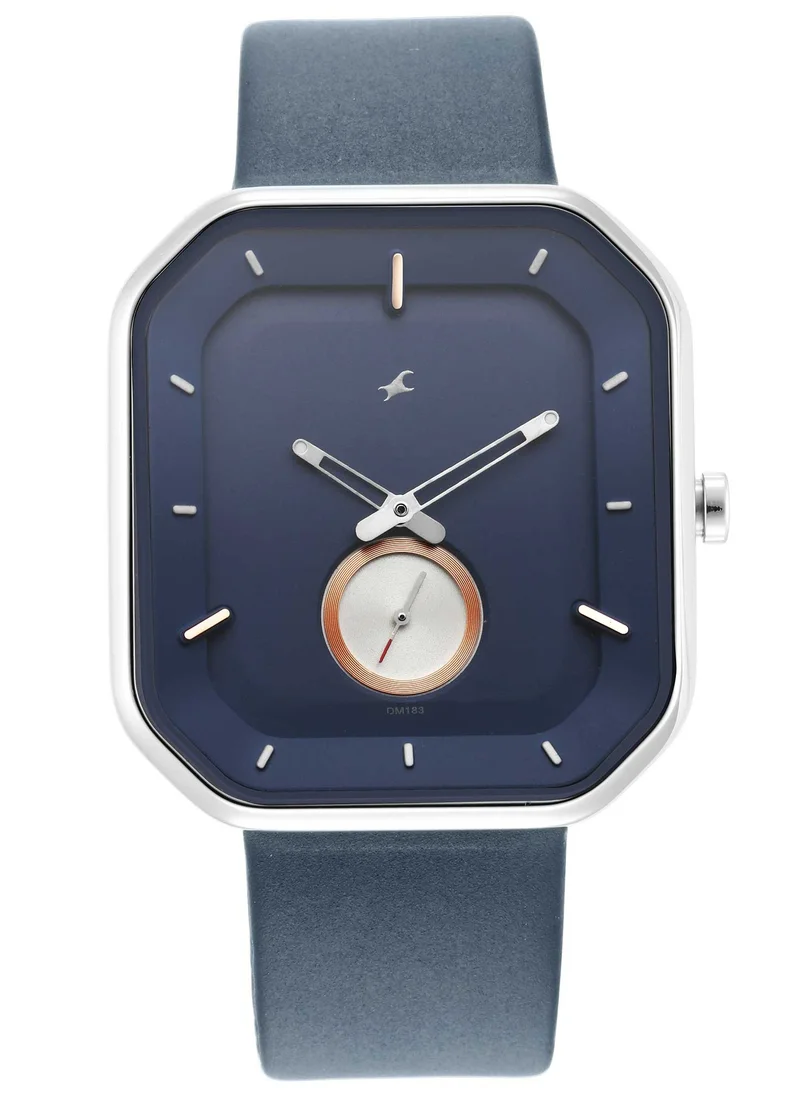 فاستراك Fastrack After Dark Blue Dial Leather Strap Watch for Guys