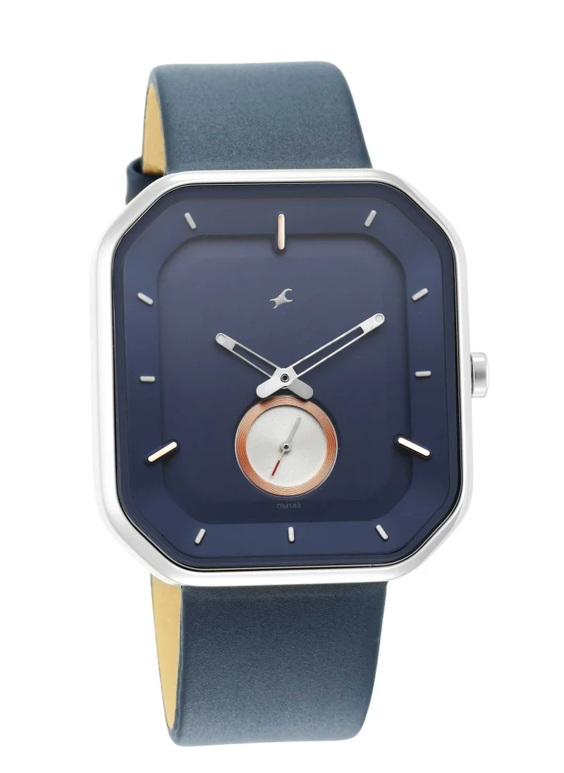 فاستراك Fastrack After Dark Blue Dial Leather Strap Watch for Guys