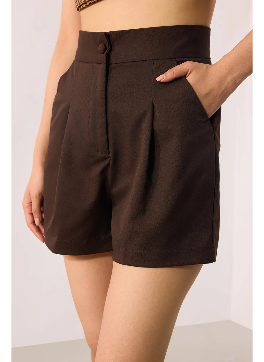 فيرجيو Virgio Women Rescued Poly Fabric Mini Length Solid Shorts