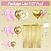 MEBAY 157PCS Pink and Gold Balloons Garland Arch Kit with Gold Fringe Curtain for Woman Girl Princess Engagement Bridal Shower Wedding Baby Shower Birthday Party Decorations - Image 4