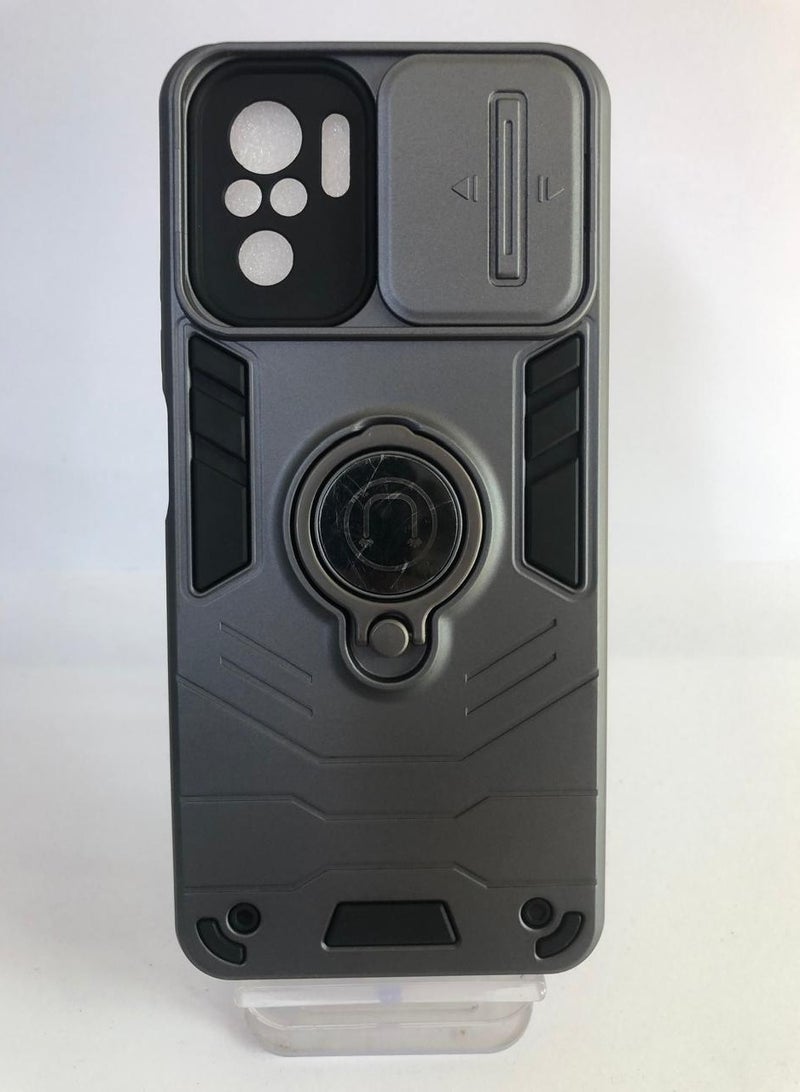 GOLDEN MASK GOLDEN MASK For Xiaomi Redmi Note 10 4G/Redmi Note 10S Armored Window Bracket Camera Shield Cover Camera Lend Protection With Ringe (Grey)  - Image 1