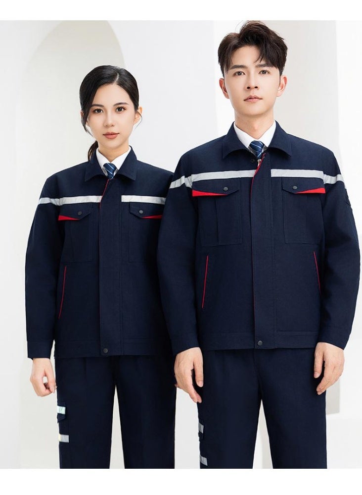 NIBEMINENT Men's Work Uniform Set Long Sleeve Wear Resistant Spring Autumn Auto Repair Mechanical Electrician Labor Protection Suit - Image 1