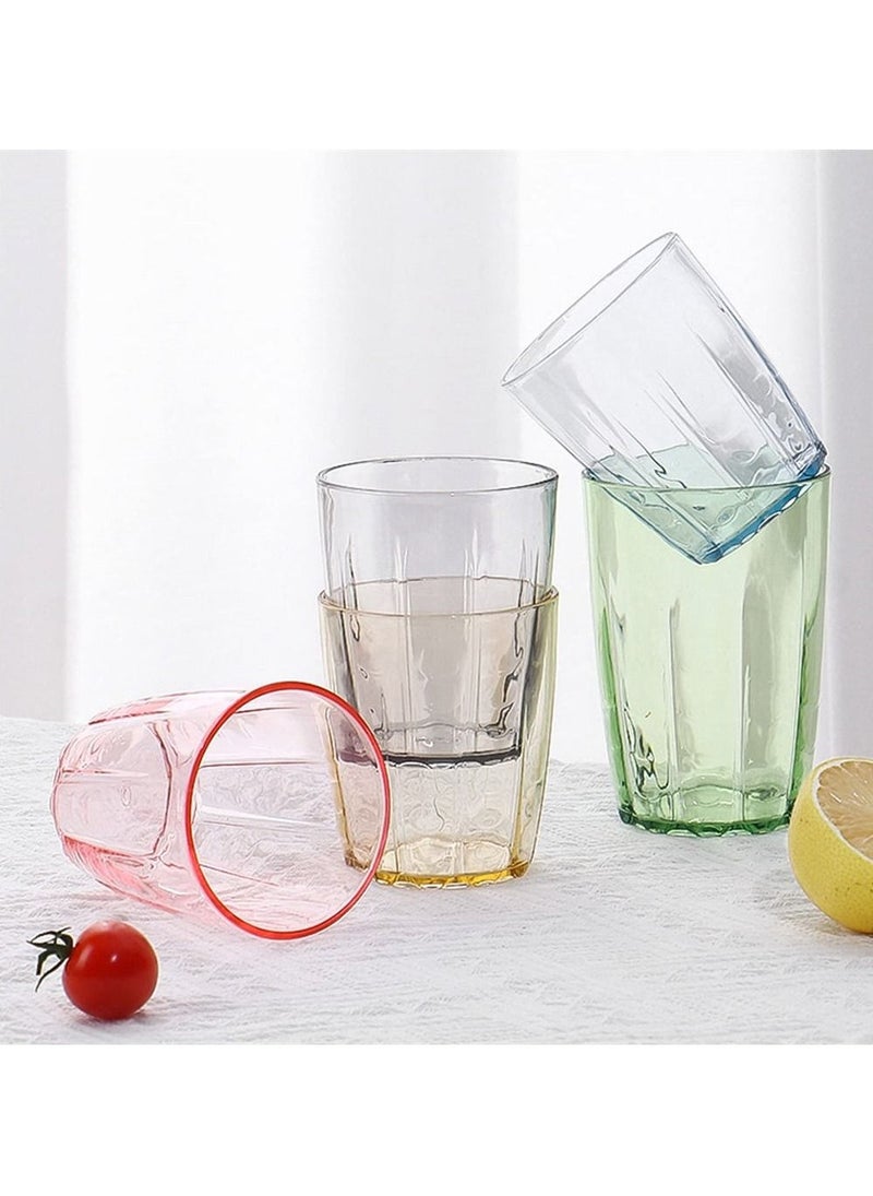14 oz Unbreakable Premium Drinking Glasses, Set of 6, Acrylic Plastic Tumbler Cups Reusable, BPA free, Dishwasher Safe  - Image 4