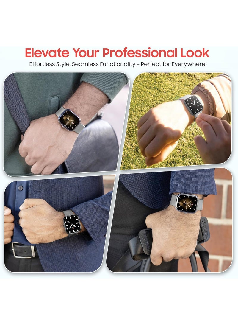 Swiss Military ALPS4 Smartwatch 1.75" AMOLED, Bluetooth Calling, Multi Language, Fitness Tracking, Wireless Charging, 7 Days Battery, IP67, iOS/Android Compatible, Silver Frame & Grey Silicon Strap - Image 4