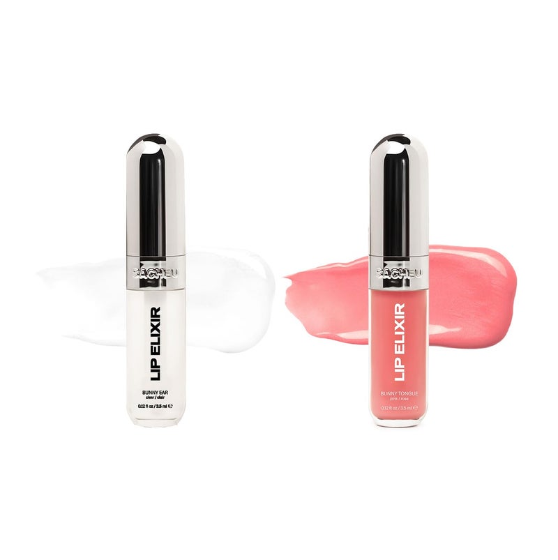 Sacheu Lip Elixir Nourishing Lip Glaze Lip Tint Gloss Moisturizing Lip Gloss for Women Hydrating and Plumping Lip Gloss Enriched with Lip Oils Smooth Lip Shine Finish Clear and Sheer Pink