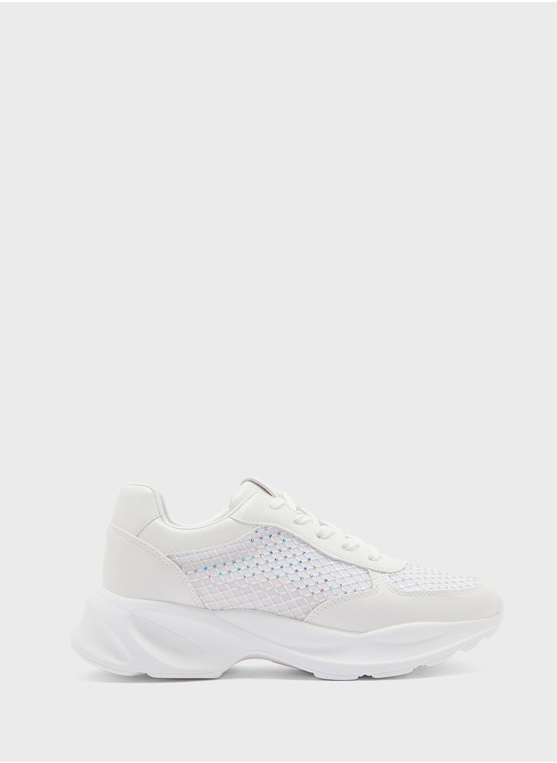 Ginger - Chunky Mix Material Sneakers - Image 1