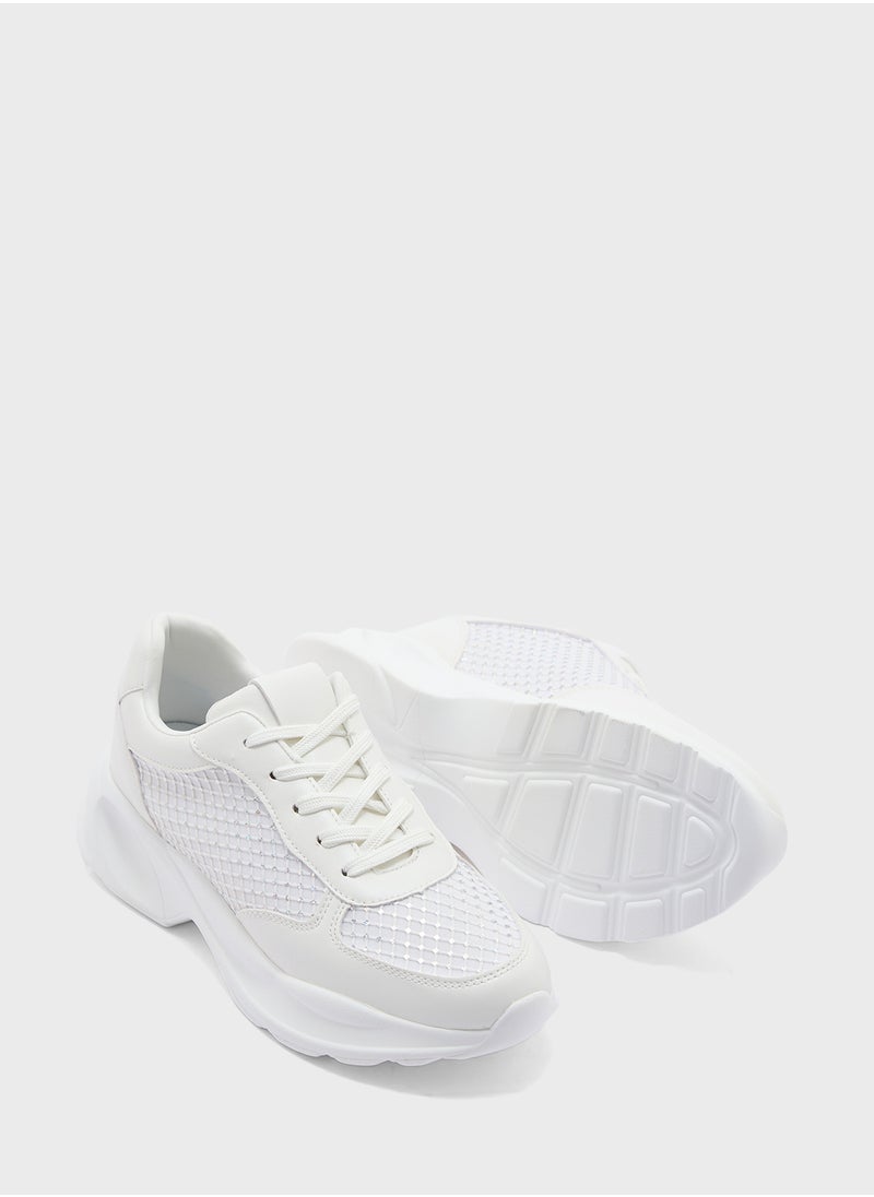 Ginger - Chunky Mix Material Sneakers - Image 1