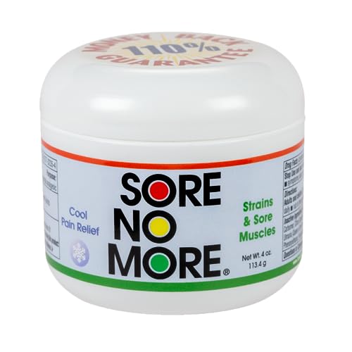 Sore No More Cool Relieving Gel for Aches & Pains in Muscles & Joints associated with Strains, Bruises & Sprains | Absorbs Quickly with a Refreshing Lemon Aroma | 4 oz Jar - Image 1