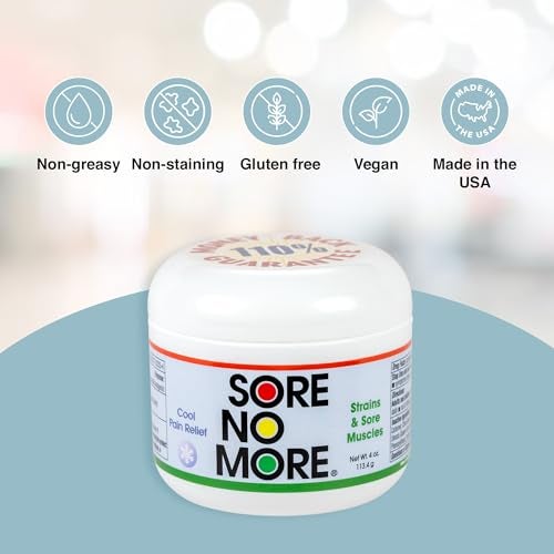 Sore No More Cool Relieving Gel for Aches & Pains in Muscles & Joints associated with Strains, Bruises & Sprains | Absorbs Quickly with a Refreshing Lemon Aroma | 4 oz Jar - Image 3