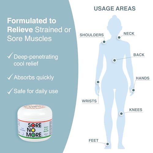 Sore No More Cool Relieving Gel for Aches & Pains in Muscles & Joints associated with Strains, Bruises & Sprains | Absorbs Quickly with a Refreshing Lemon Aroma | 4 oz Jar - Image 2