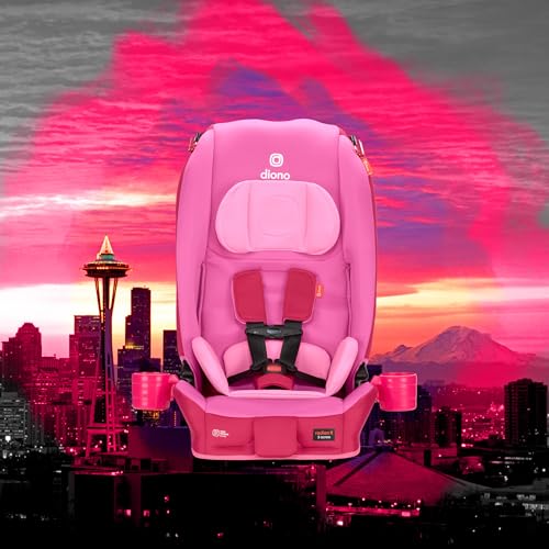 Diono Radian 3R, All-in-One Convertible Car Seat, Rear and Forward Facing, 10 Years 1 Car Seat, Slim Fit 3 Across, Pink Cotton Candy - Image 3