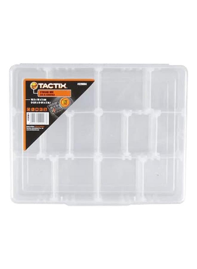 Tactix 14-Compartment Utility Storage Box Clear  - Image 1