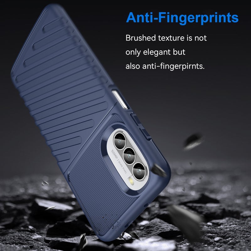 BURAQ Case Cover For Motorola Moto G82 Thunderbolt Shockproof TPU Protective Soft Phone Case(Blue) - Image 3