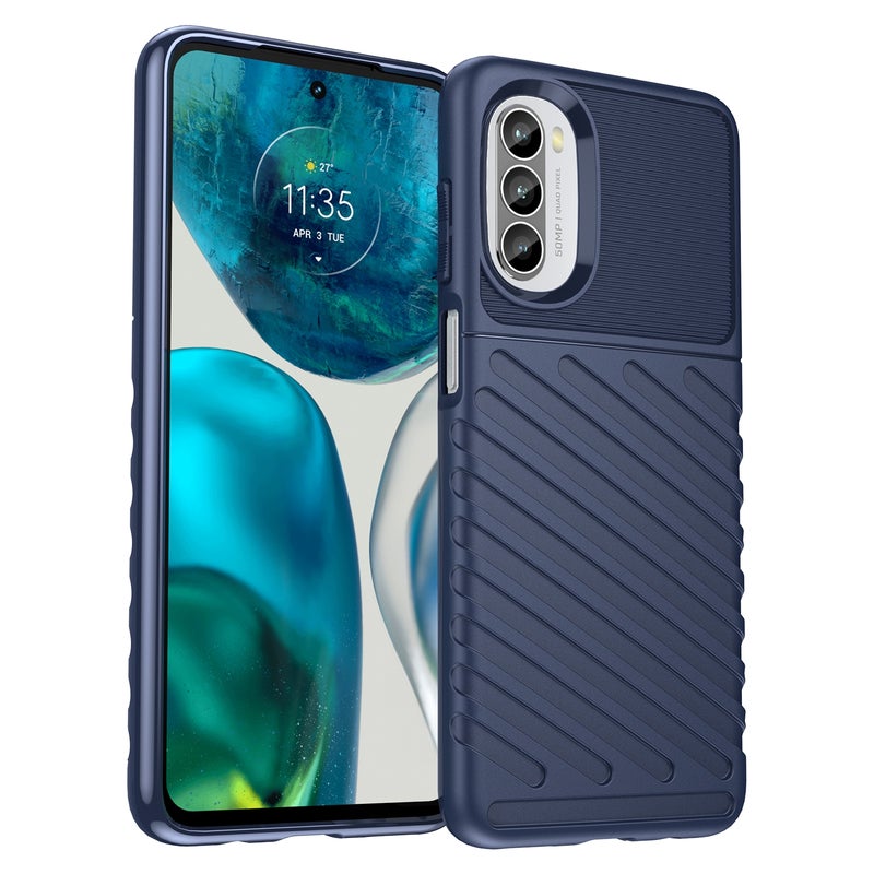 BURAQ Case Cover For Motorola Moto G82 Thunderbolt Shockproof TPU Protective Soft Phone Case(Blue) - Image 1