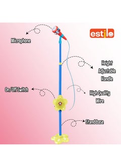 Estilo Estilo Kids Microphone with Stand, Karaoke Microphone for Kids Singing MP3 | Adjustable Height Toys for Kids,Toddlers,Child Kids Musical Microphone Toys,Birthday Gift (Mic Stand Mickey)  - Image 2