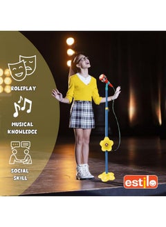 Estilo Estilo Kids Microphone with Stand, Karaoke Microphone for Kids Singing MP3 | Adjustable Height Toys for Kids,Toddlers,Child Kids Musical Microphone Toys,Birthday Gift (Mic Stand Mickey)  - Image 5