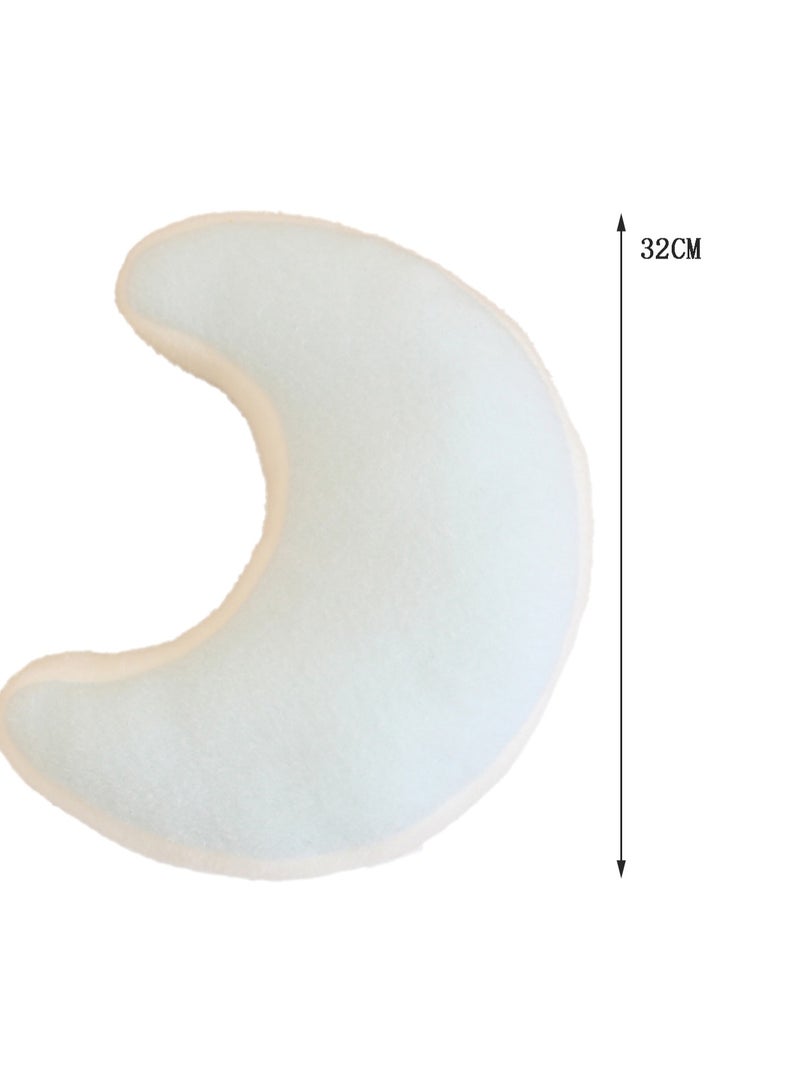 32 CM Cute Moon Shape Plush Toy Soft Stuffed Cartoon Doll For Girls And Boys All Ages Gift (Blue) - Image 2