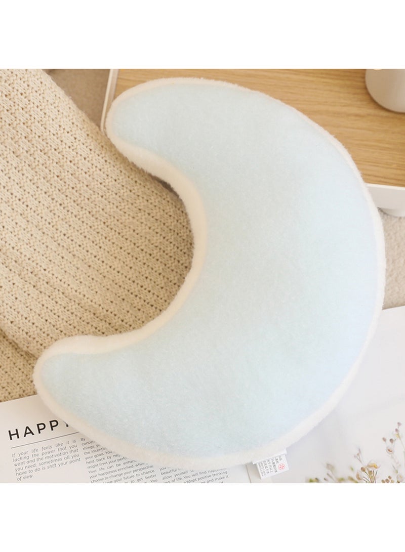 32 CM Cute Moon Shape Plush Toy Soft Stuffed Cartoon Doll For Girls And Boys All Ages Gift (Blue) - Image 3