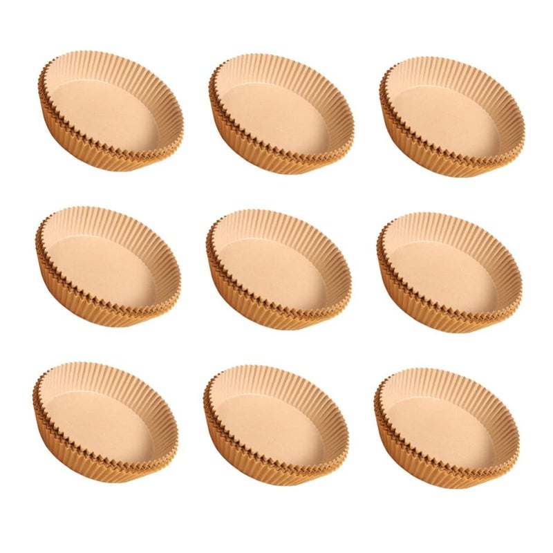 50 Pcs Round Disposable Non Stick Heat Resistant Parchment Baking Liners Oilproof Paper Cushion For Air Fryer And Oven Cooking - Image 2