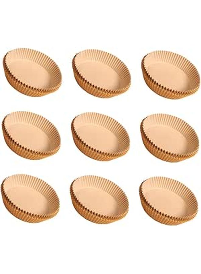 50 Pcs Round Disposable Non Stick Heat Resistant Parchment Baking Liners Oilproof Paper Cushion For Air Fryer And Oven Cooking - Image 1