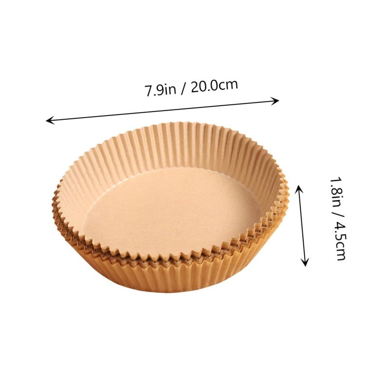 50 Pcs Round Disposable Non Stick Heat Resistant Parchment Baking Liners Oilproof Paper Cushion For Air Fryer And Oven Cooking - Image 3