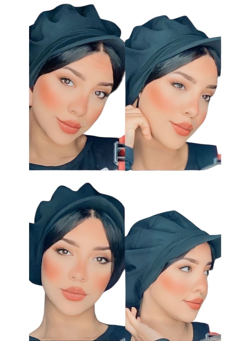 كاب باريه للمحجبات جاهز علي اللبس بفوليوم خلفي