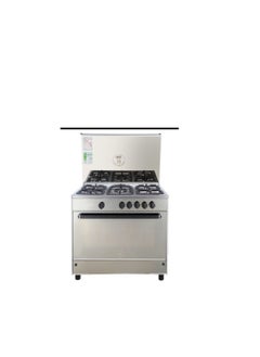 Phantom Control Gas Cooker, 5 Burners, Stainless Steel