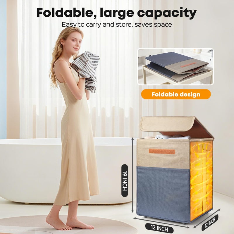 ERABAY 38L Foldable Towel Warmer Bucket - Large Capacity for Bathroom, Spa, Oversized Towels & Blankets | 4 Heating Modes, Auto Shut-Off (30/60/90 Min) | Ideal for Robes, Pajamas & Housewarming Gifts - Image 2