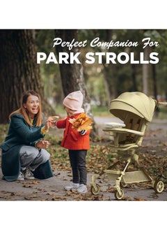 Piccasio Baby Stroller, Convertible Travel Strollers, Two-Way Foldable Cabin Stroller with 5-Point Harness & SunShade, Extra Storage - Child Tray with Musical Wheel  - Image 3
