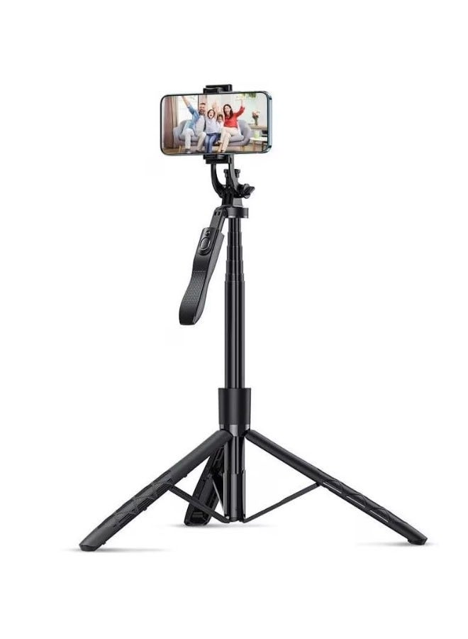 General Selfie Stick with Tripod Photo Telescopic Professional 4D for Mobile Phone, Camera, Action Camera/GoPro with Bluetooth Remote Control, Balanced Photo, Universal, Adjustable, Height 33-155cm  - Image 1