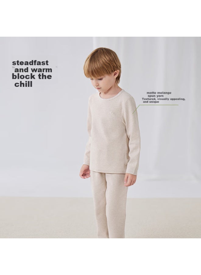 Junejunior Children's Thermal Underwear Set Autumn Winter Homewear Boys Girls Base Layer Top And Bottom