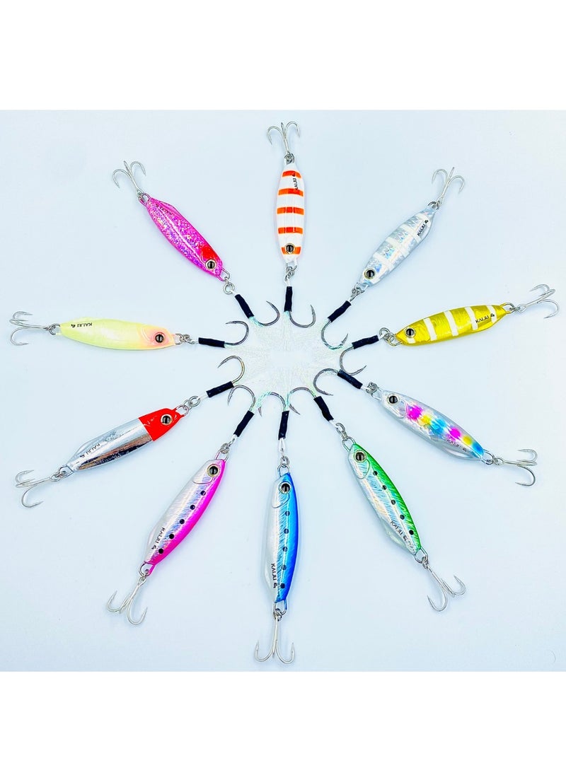 oakura Kaiju Red Head Jig - 20G Weights, Extra Sharp Bkk Hook, 10 Mesmerizing Colors - Lightweight Gear For Epic Fishing Adventures  - Image 3