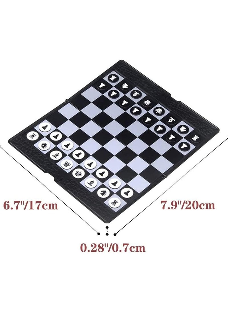 general Chess Set, 7.9 Inch Mini Chess Wallet Set, Magnetic Travel Folding Chess Board Game, Educational Toys for Kids and Adults  - Image 4