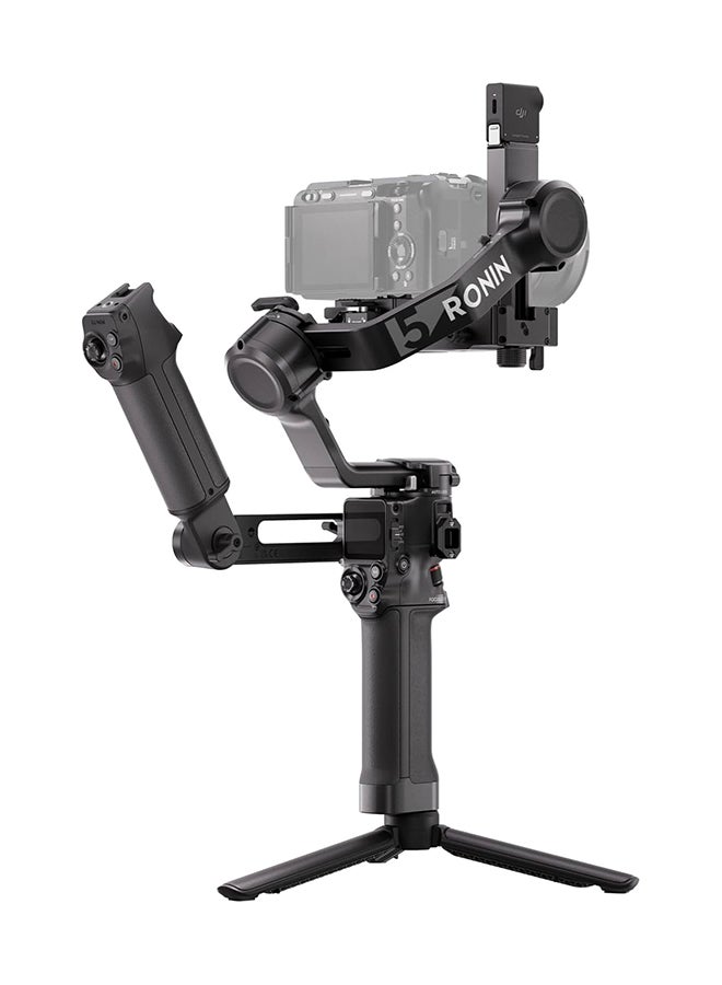 dji RS 5 Combo, Gimbal Stabilizer for Camera Canon/Sony/Panasonic/Nikon/Fujifilm, Intelligent Tracking, Electronic Briefcase Handle, Fine-Tuning Knobs, New Z-Axis Indicator - Grey - Image 1
