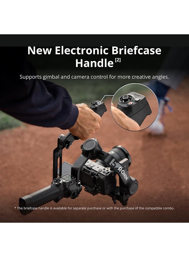 dji RS 5 Combo, Gimbal Stabilizer for Camera Canon/Sony/Panasonic/Nikon/Fujifilm, Intelligent Tracking, Electronic Briefcase Handle, Fine-Tuning Knobs, New Z-Axis Indicator - Grey - Image 3