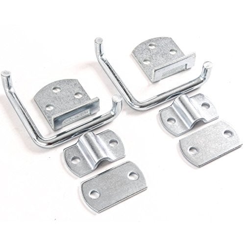 Red Hound Auto Stake Rack Gate Corner Latch 2 Pack Security Straight Mount Bent Bracket Utility Body Flatbed Trailer Wood Side - Image 1