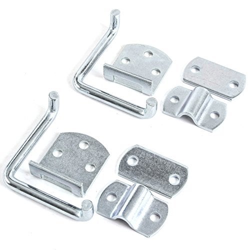 Red Hound Auto Stake Rack Gate Corner Latch 2 Pack Security Straight Mount Bent Bracket Utility Body Flatbed Trailer Wood Side - Image 2